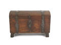 Continental oak dome lid lock box