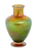 Quezal Iridescent Art Glass Baluster Vase