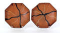 Pair of miniature Pennsylvania octagonal redware plates 19th c