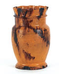 Pennsylvania redware vase dated