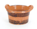 Pennsylvania redware twohandled tub 19th c