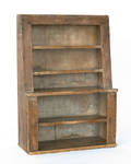 Miniature pine stepback cupboard 19th c