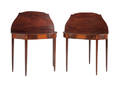 Pair of Hepplewhite style inlaid mahogany card tables