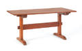 Cherry trestle table