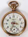 ALPINE YELLOW GOLD PLATED SWISS POCKET WATCH