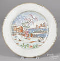 Chinese export porcelain European subject charger late 18th c