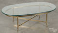 Brass and glass coffee table
