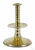Large English brass trumpet candlestick 17th c