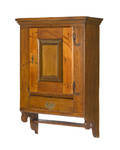 Pennsylvania poplar hanging cupboard late 18th c