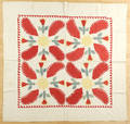 Appliqu princess feather variant quilt late 19th c