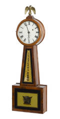Massachusetts Federal mahogany banjo timepiece early 19th c