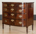 Pennsylvania Sheraton bowfront chest of drawers