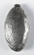 Silverplated figural oyster match vesta safe