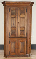 MidAtlantic yellow pine onepiece corner cupboard