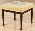 Sheraton style mahogany stool