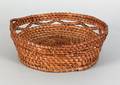 Pennsylvania rye straw basket 19th c