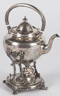 Gorham sterling silver kettle on stand