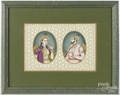 Two miniature Indian watercolor paintings