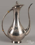 Elegant Eugen Ferner sterling silver teapot