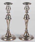 Pair of Lunt sterling silver candlesticks