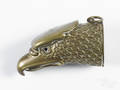 Embossed brass eagle head match vesta safe