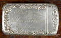 German silver advertising match vesta safe
