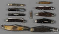 Eleven vintage pocket and folding knives