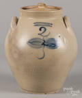 Stoneware lidded crock