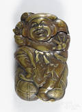 Japanese mixed metal dancing man match vesta safe