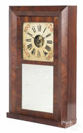 EC Brewster  Co Empire mahogany mantel clock