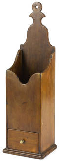 New England maple hanging pipe box late 18th c