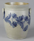 Pennsylvania threegallon stoneware crock 19th c