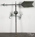Copper arrow weathervane