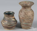 Two niloak pottery vases