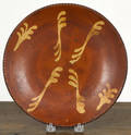 Redware pie plate 19th c