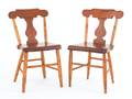 Pair of Pennsylvania plank seat side chairs