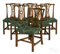 Set of six Chippendale mahogany dining chairs