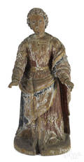 Spanish carved and polychrome figure of Mary