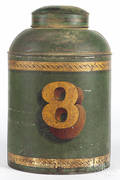 Painted 8 tin bin