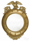 Giltwood convex mirror