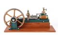 Live Steam Engine Horizontal on Wood Display Base
