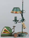 Reproduction painted tin lamp