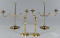 Pair of Baldwin brass candelabra