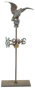 Copper eagle weathervane late 19th c