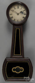 Federal mahogany banjo timepiece