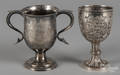 English silver loving cup
