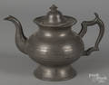 New York pewter teapot