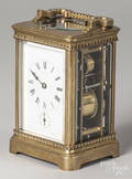 French brass carriage clock