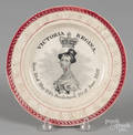 Staffordshire coronation ABC plate