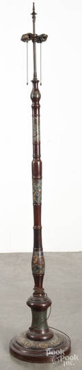 Chinese cloisonn floor lamp